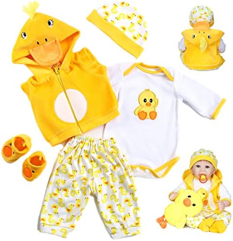 Pedolltree Reborn Baby Doll 22 Outfit 5pcs Set
