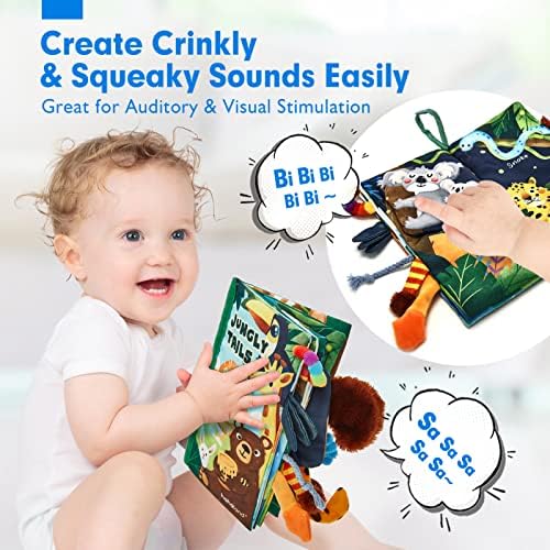 hahaland Baby Books 0-12 Months Touch Feel Learning Toy
