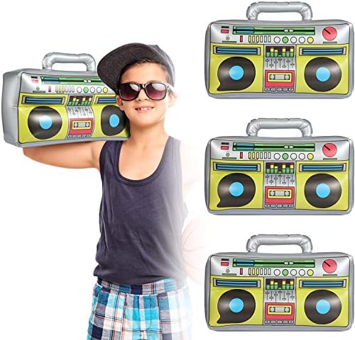 Meekoo Inflatable Boombox 80s 90s Party Decor 3 Packs