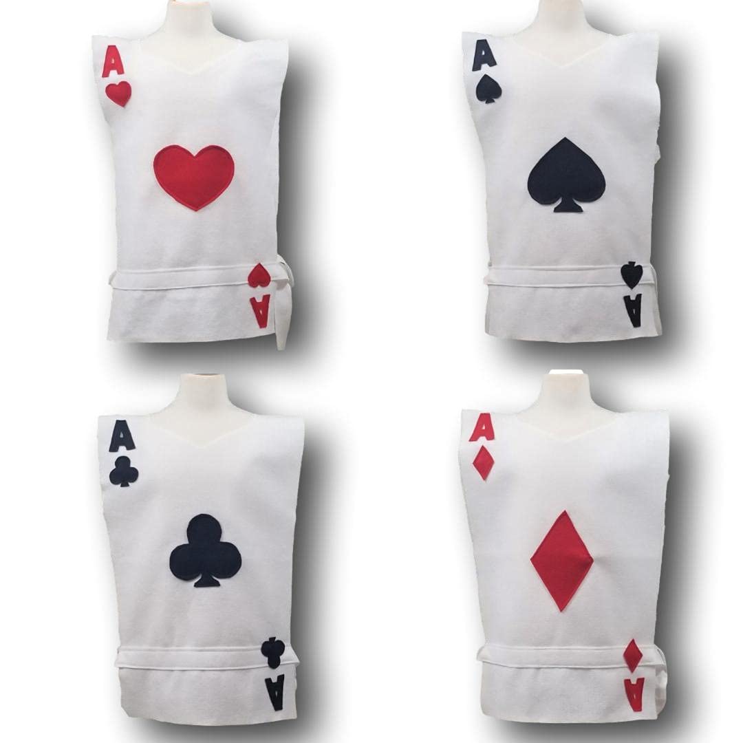 Ace of Diamonds Costume Tunic - Kids Adults