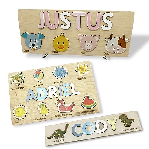 Customized Name Puzzle for Toddlers Wooden Busy Board