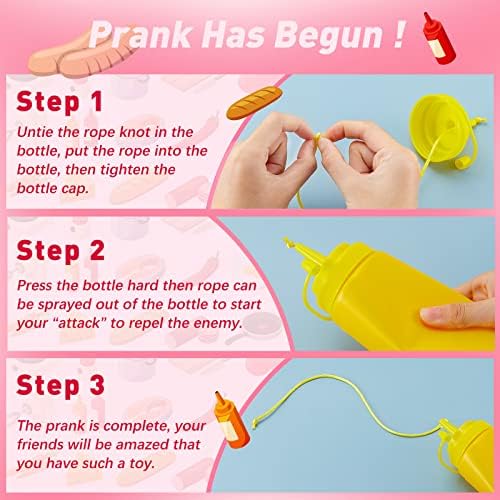 Leyndo 2 Piece Fake Mustard and Ketchup Bottle Prank