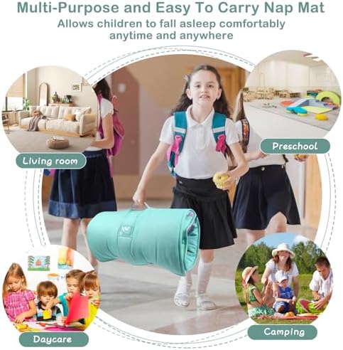 Cloele Toddler Nap Mat with Pillow and Blanket