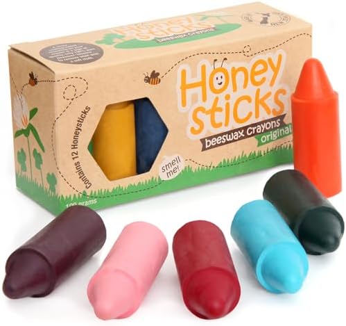 Honeysticks 100 Pure Beeswax Crayons 12 Pack 1