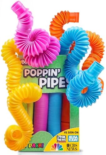 BUNMO Pop Tubes - 8 Pack Large for Ages 3
