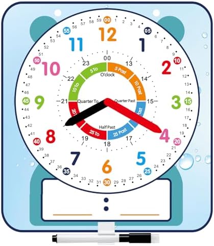 Cute Style 12 Magnetic Writable Teaching Clock