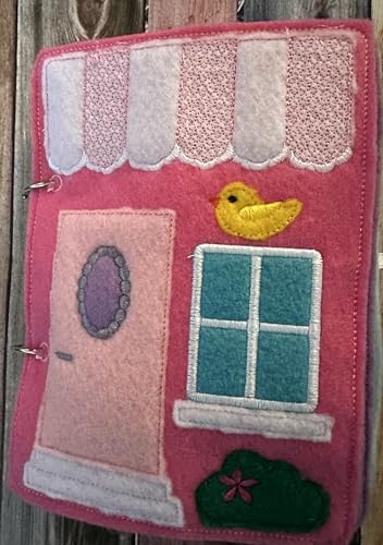 Handmade Portable Felt Dollhouse Book for Kids