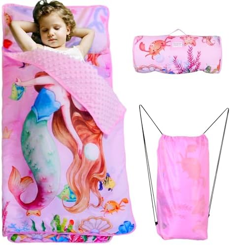Lydaz Toddler Nap Mat with Pillow Blanket