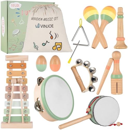 VINJOE Musical Instrument Set for Toddlers 1-3