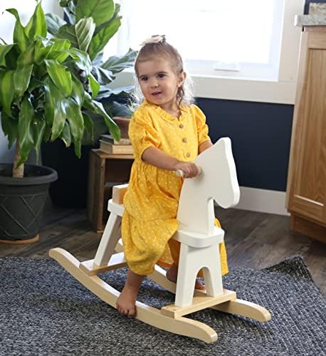 AmishToyBoxcom Wooden Rocking Horse Toddler Ride-On Toy
