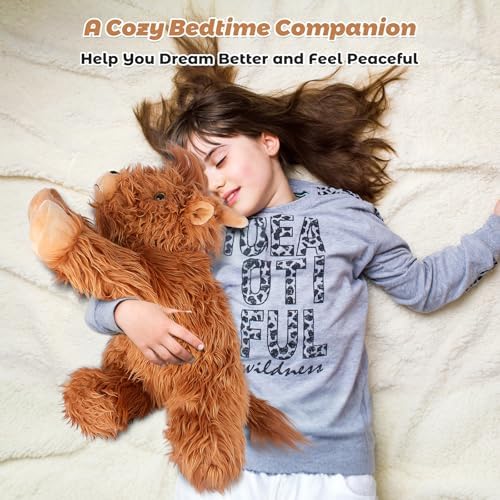 Bobbie Laxi 22 Highland Cow Weighted Plush Toy