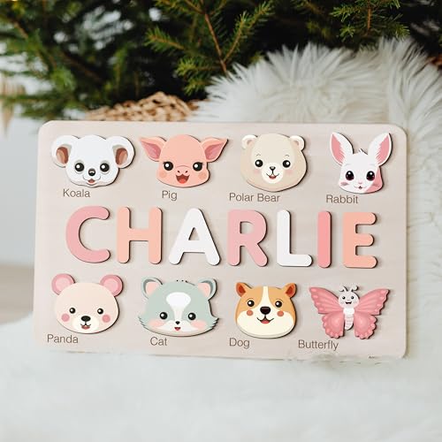 Nevandora Custom Baby Name Animal Puzzle