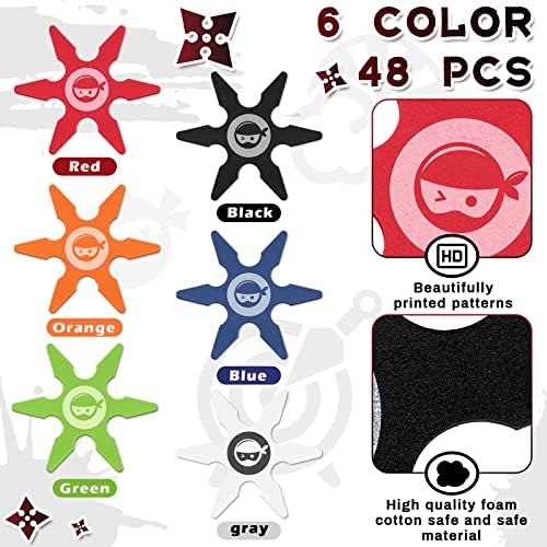 Chivao Ninja Foam Star Toys 48 Pcs Party Favors
