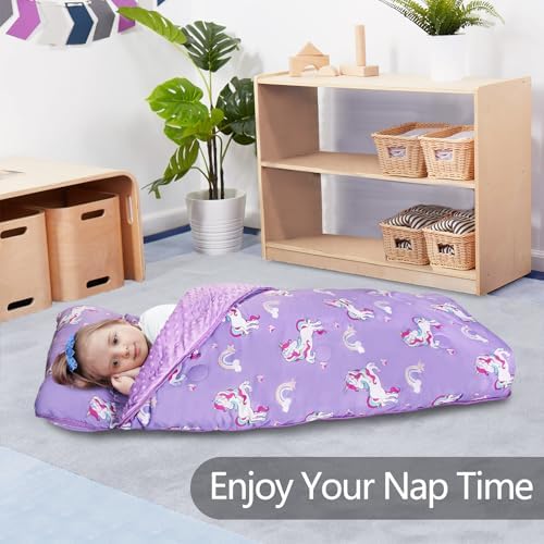 Primlect Toddler Nap Mat with Pillow and Blanket