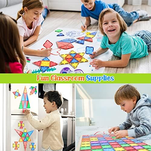 Coodoo Magnetic Tiles STEM Learning Toy for Kids 40PCS