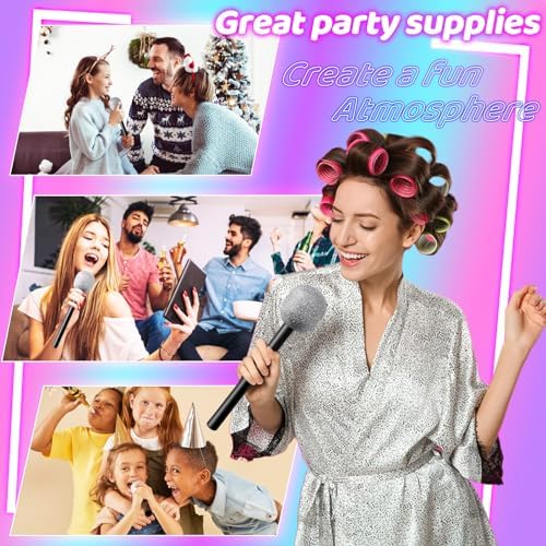 6PCS Glittered Plastic Microphone Props for Kids