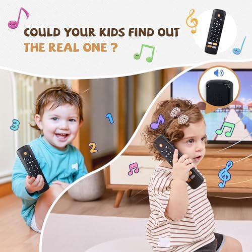 KIRALUMI Baby TV Remote Toy with Lights and Sounds