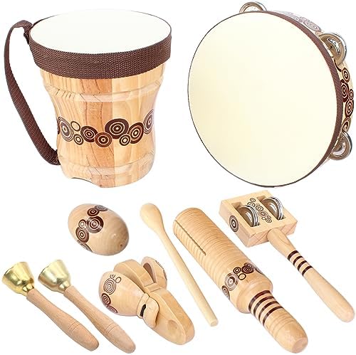 Kallwong Wooden Drum Percussion Set for Kids