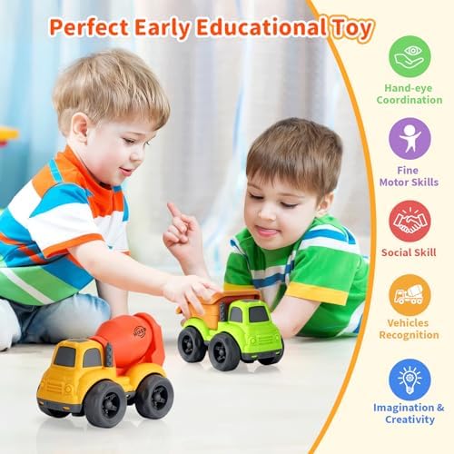 UOYLEYVN Toddler Trucks 1-3 Year Old Play Set