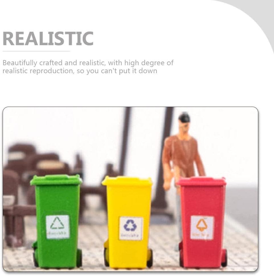 SHINEOFI Miniature Garbage Can 187 Scale Decor