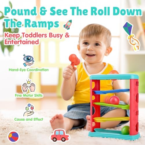 3-in-1 Montessori Toddler Toy for 1-3 Year Olds