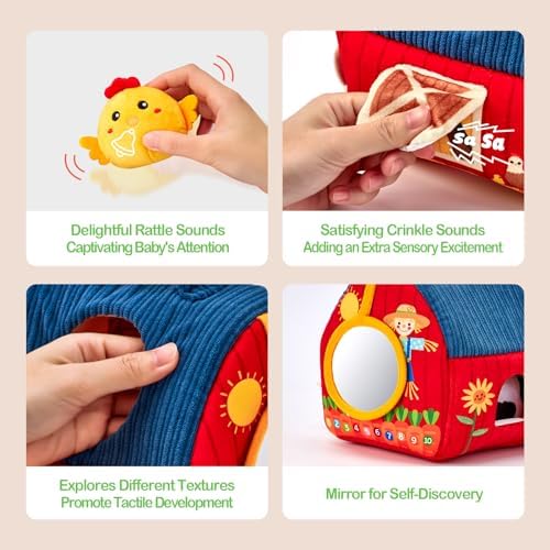 Hahaland Baby Toys 6-12 Months Farm Set