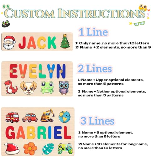 Personalized Name Puzzle for Toddlers 1-3 1