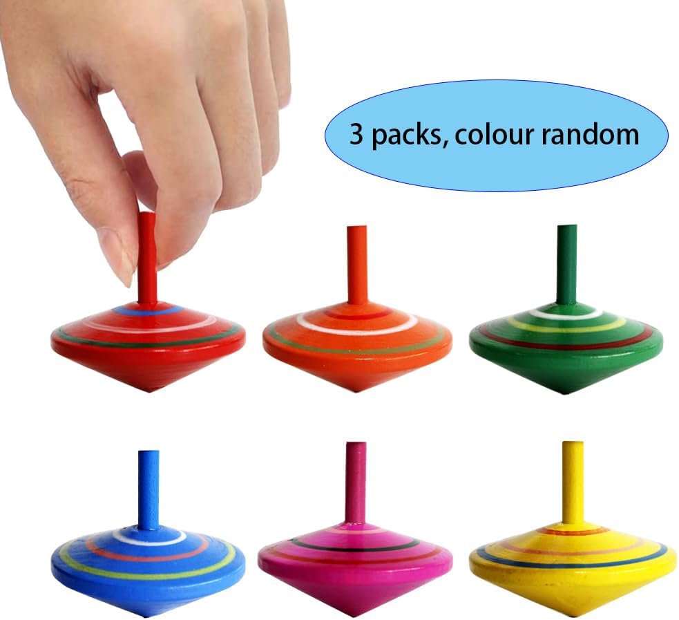 GoodPlay Gyroscope 3 Pcs Set Wooden Spinning Tops