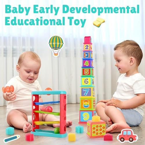 3-in-1 Montessori Toddler Toy for 1-3 Year Olds