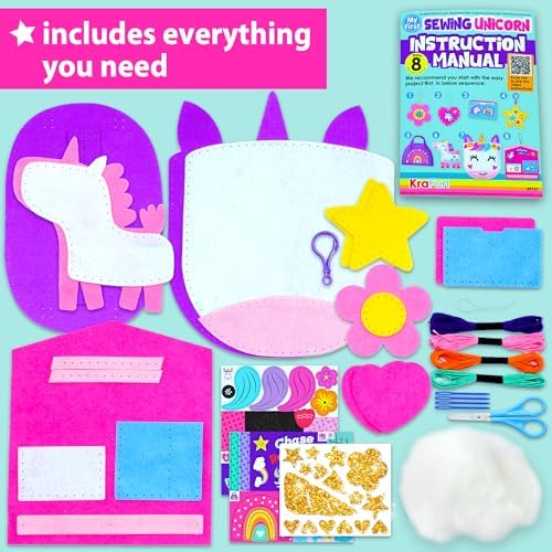 KRAFUN My First Unicorn Sewing Kit for Kids 1