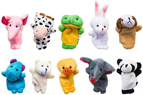 Super Z Outlet Velvet Animal Finger Puppets - 10 Set
