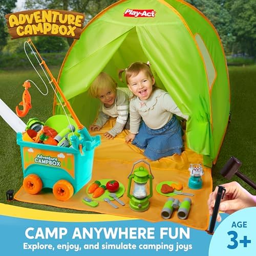 Kids Camping Set with Tent and Cart for Outdoor Play