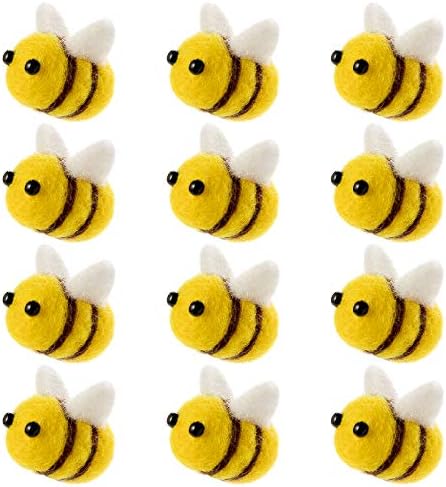 CINPIUK 12 Set Felt Bees for Crafts