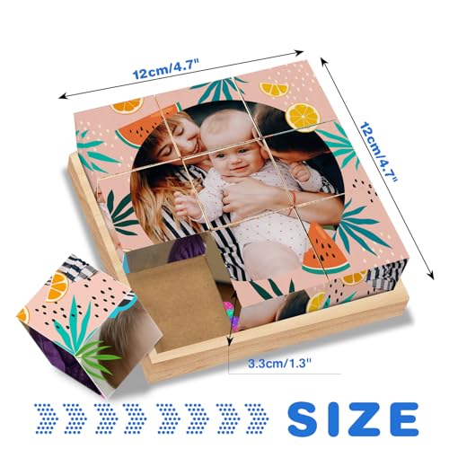 Personalized Wooden Cube Puzzles for Toddlers