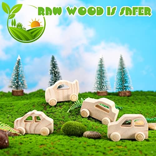 Chivao 24 Piece Wooden Car DIY Kit for Kids