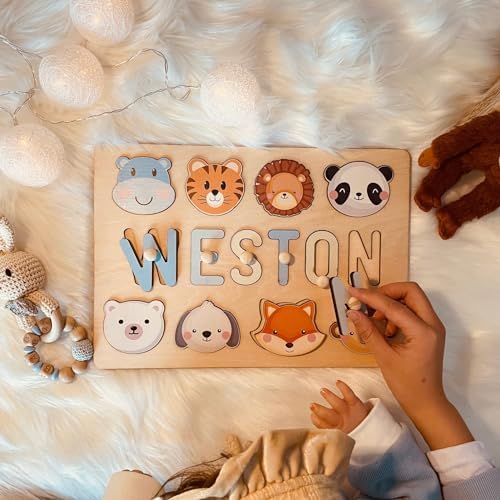 Personalized Name Puzzle with Custom Blessing for Toddlers