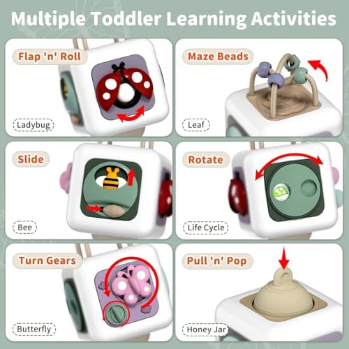 SOCBTNSO Baby Busy Board Cube for 1 Year Old