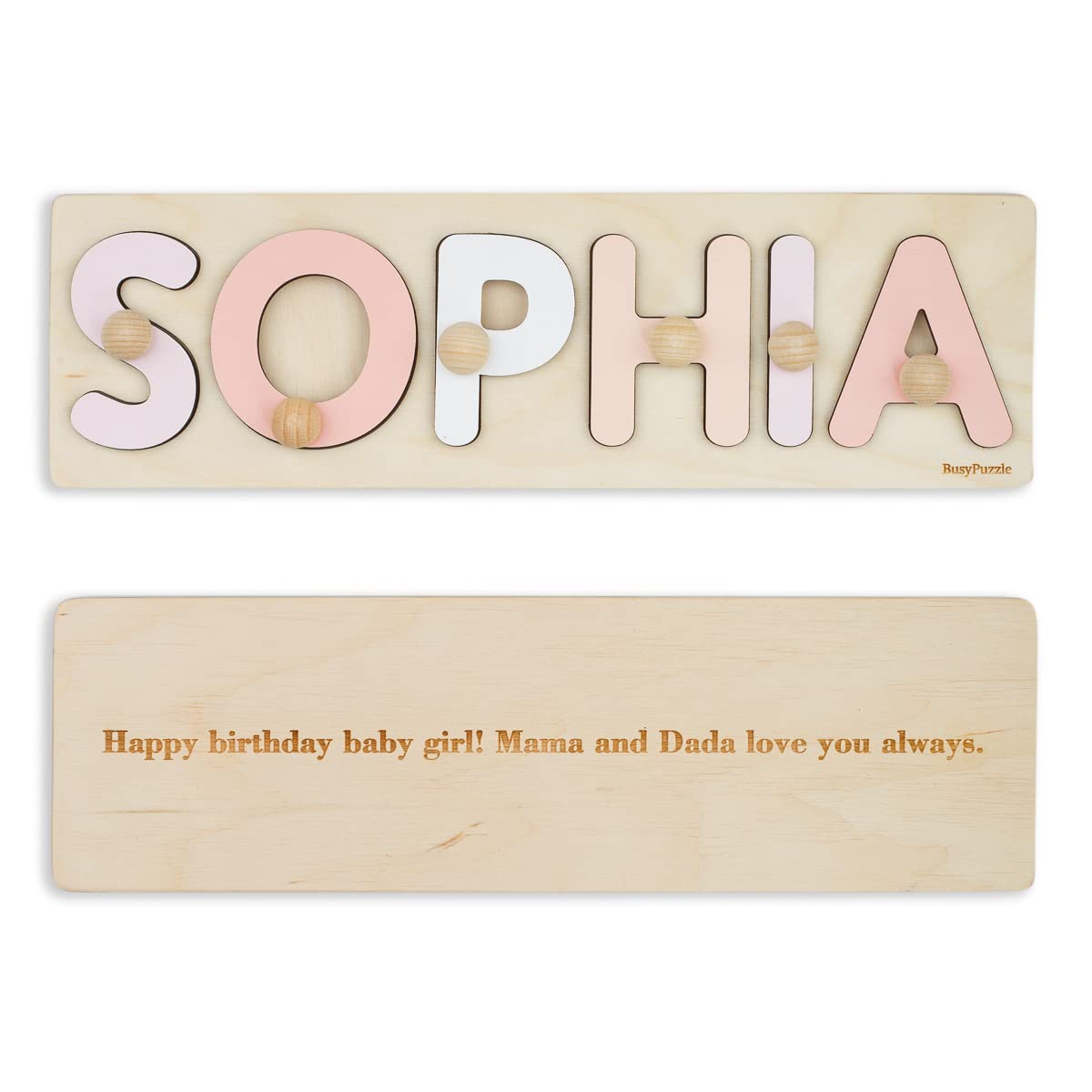 Personalized Wooden Name Puzzle for Toddlers 1