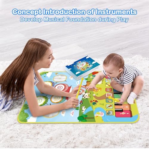 Foki 3-in-1 Musical Mat for Kids 1-5 Years 1
