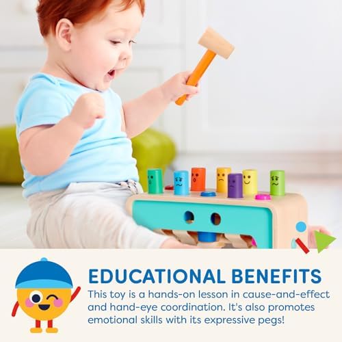 Battat Wooden Hammer Toy for Toddlers 1 Year 1
