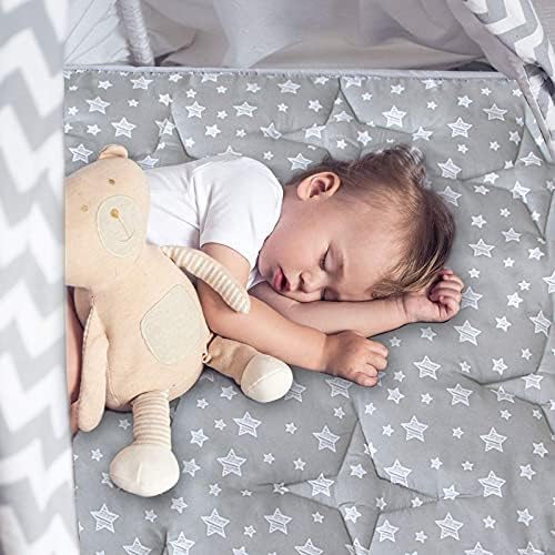 Moonsea Teepee Play Tent Mat 43x43 Quilted Square Pad with Non-Slip Backing