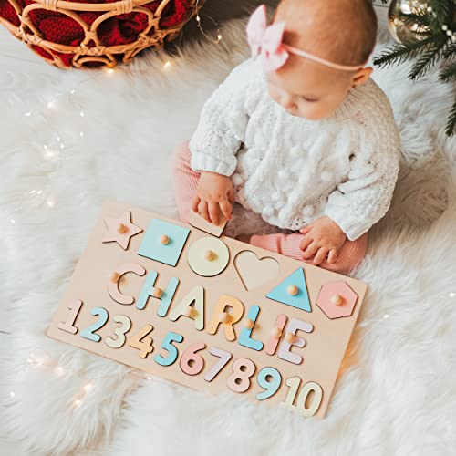 Personalized Name Puzzle With Shapes and Numbers for Kids