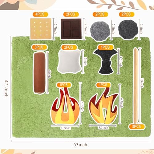 Kigley 27 Pcs Pretend Camping Play Set for Kids