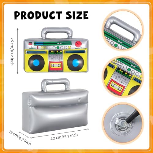 YOTHORN Retro Inflatable Boombox and Phone for Parties