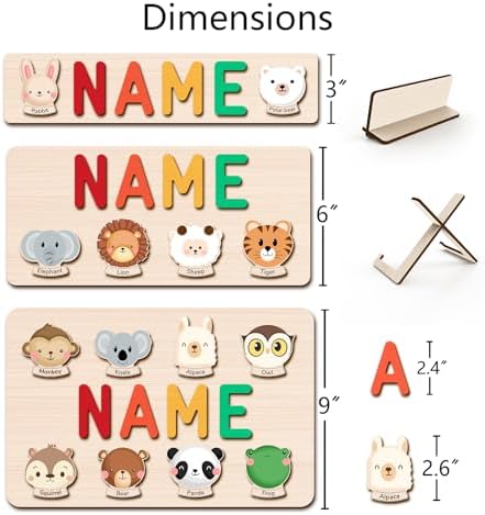 BeneCharm Personalized Name Puzzle for Toddlers