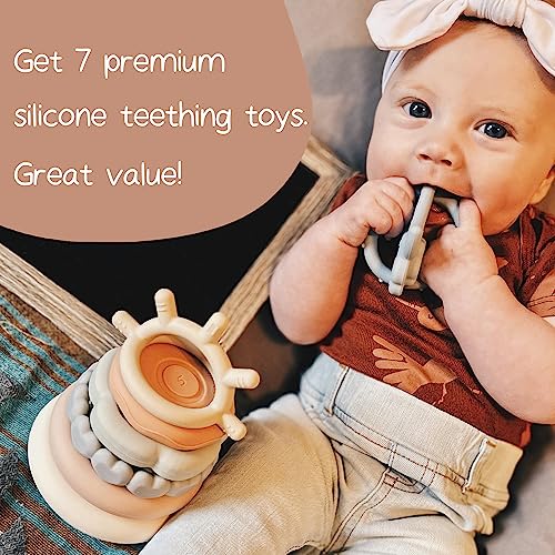 Moonkie Stacks of Circles Teething Toy Set