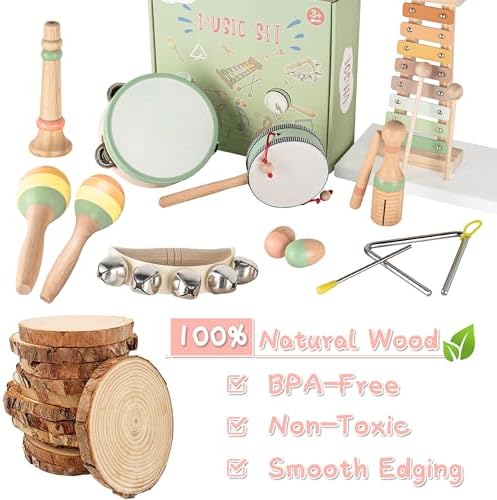 VINJOE Musical Instrument Set for Toddlers 1-3