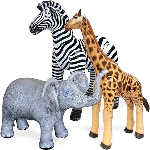 Jet Creations Life on Earth Wildlife Safari Inflatable Bundle 3-PK
