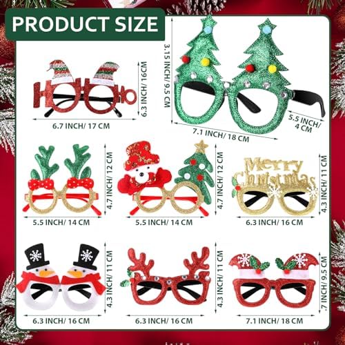 Kanayu 80 Pair Christmas Fun Glasses for Kids