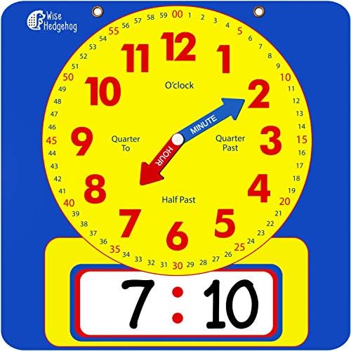Large Magnetic Teaching Clock for Kids and Schools